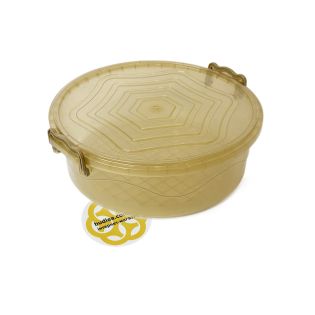 Image 2 Пищевой контейнер 4Л с крышкой, круглый, пластик, бежевый